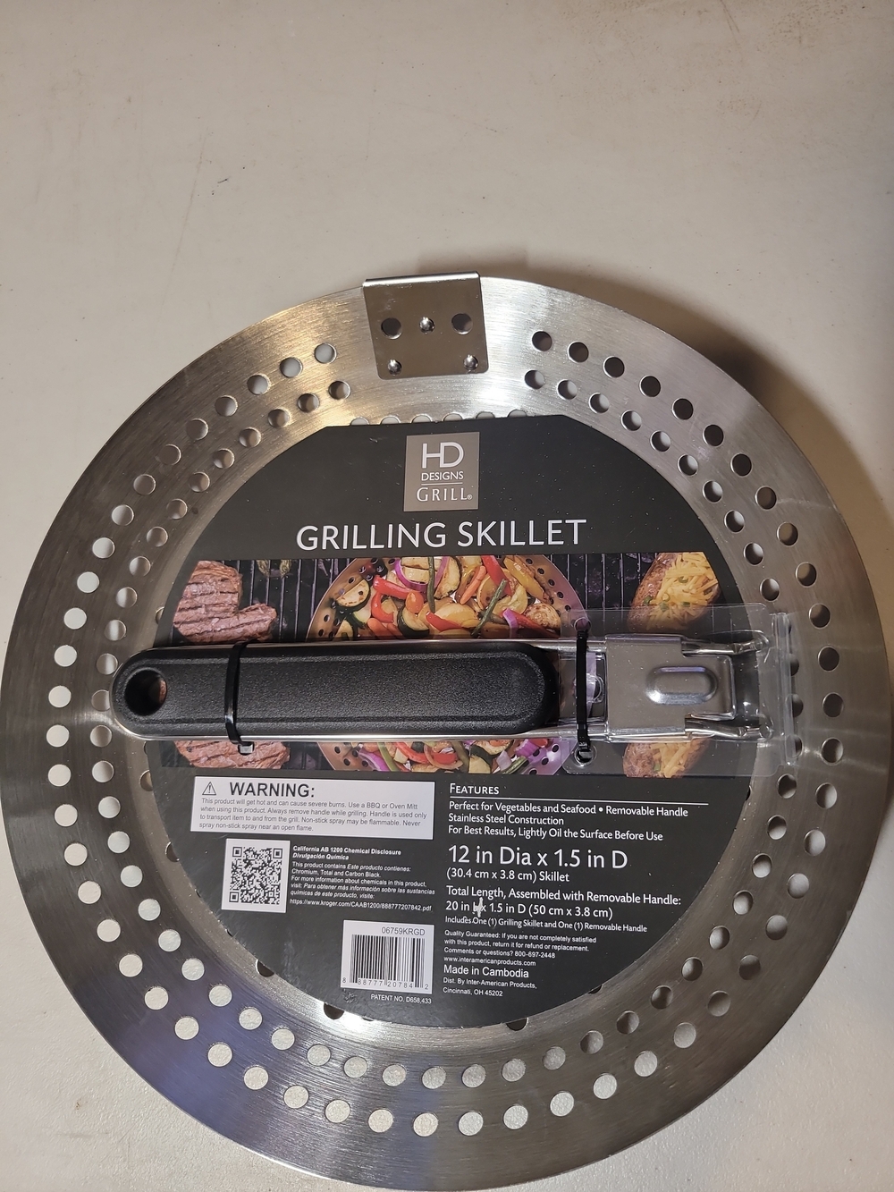Grill Stainless Steel Grilling Skillet - Silver